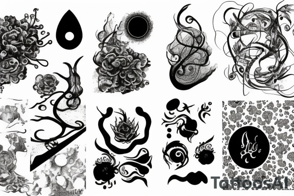 Mist combined with pearl tattoo idea