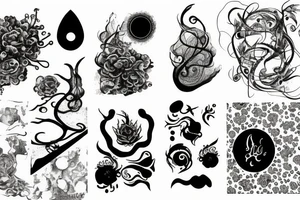 Mist combined with pearl tattoo idea