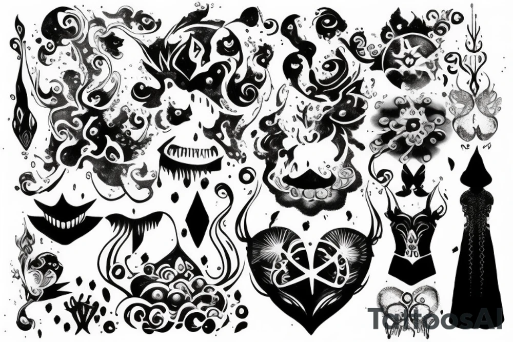 Mist combined with pearl tattoo idea
