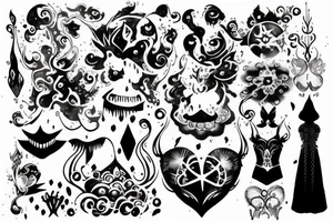 Mist combined with pearl tattoo idea