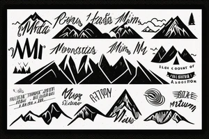 The words “Montana Slim” with mountains in the background tattoo idea