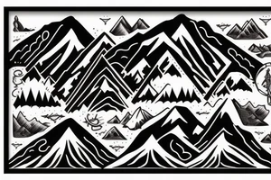 The words “Montana Slim” with mountains in the background tattoo idea