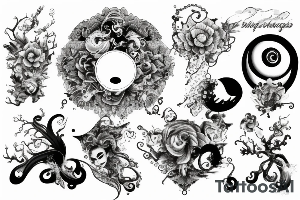 Mist merged with pearl tattoo idea