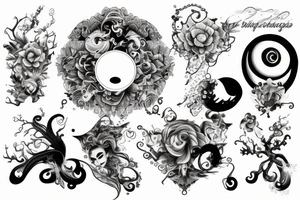 Mist merged with pearl tattoo idea