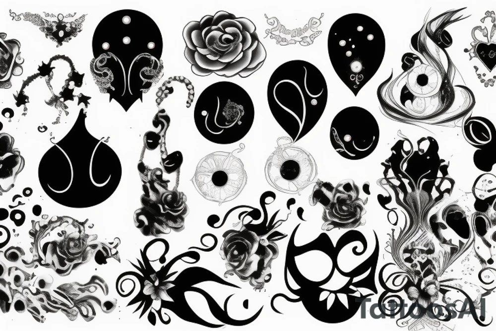 Mist merged with pearl tattoo idea