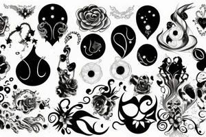 Mist merged with pearl tattoo idea