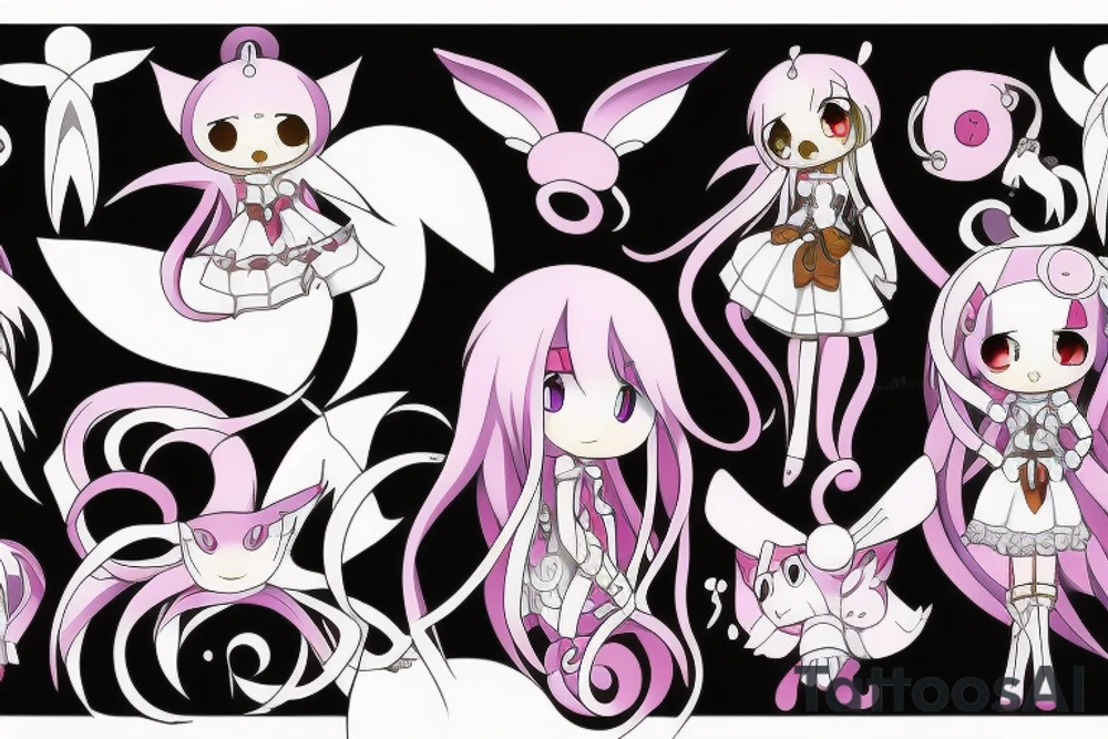 Madoka Magica and Kyubey tattoo idea