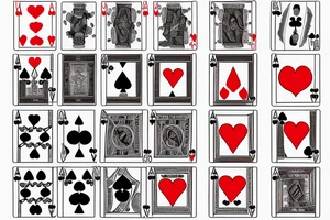 Ace of hearts and jack of spades poker cards tattoo idea