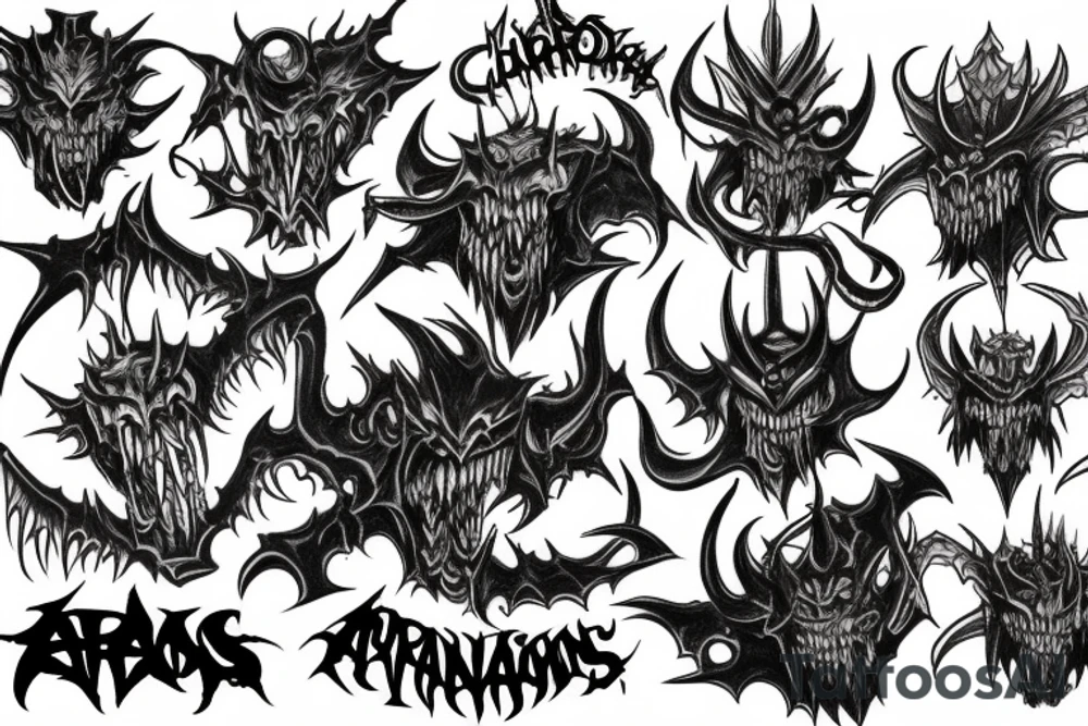 chaos demons vs tyranids tattoo idea