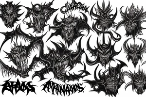 chaos demons vs tyranids tattoo idea