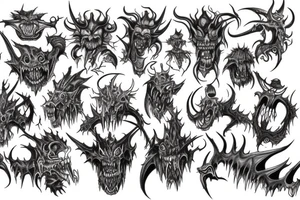 chaos demons vs tyranids tattoo idea