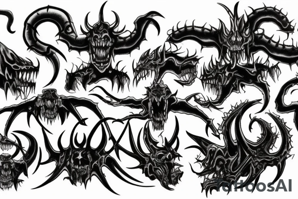 chaos demons vs tyranids tattoo idea