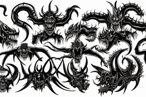 chaos demons vs tyranids tattoo idea