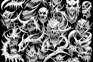 chaos demons vs tyranids tattoo idea