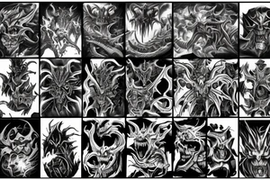 chaos demons vs tyranids tattoo idea