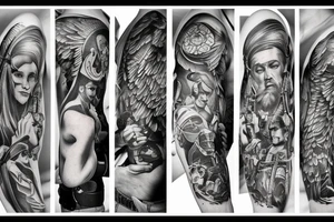 guardian angels and guns tattoo idea