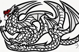 a welsh dragon coming out of the welsh flag. tattoo idea