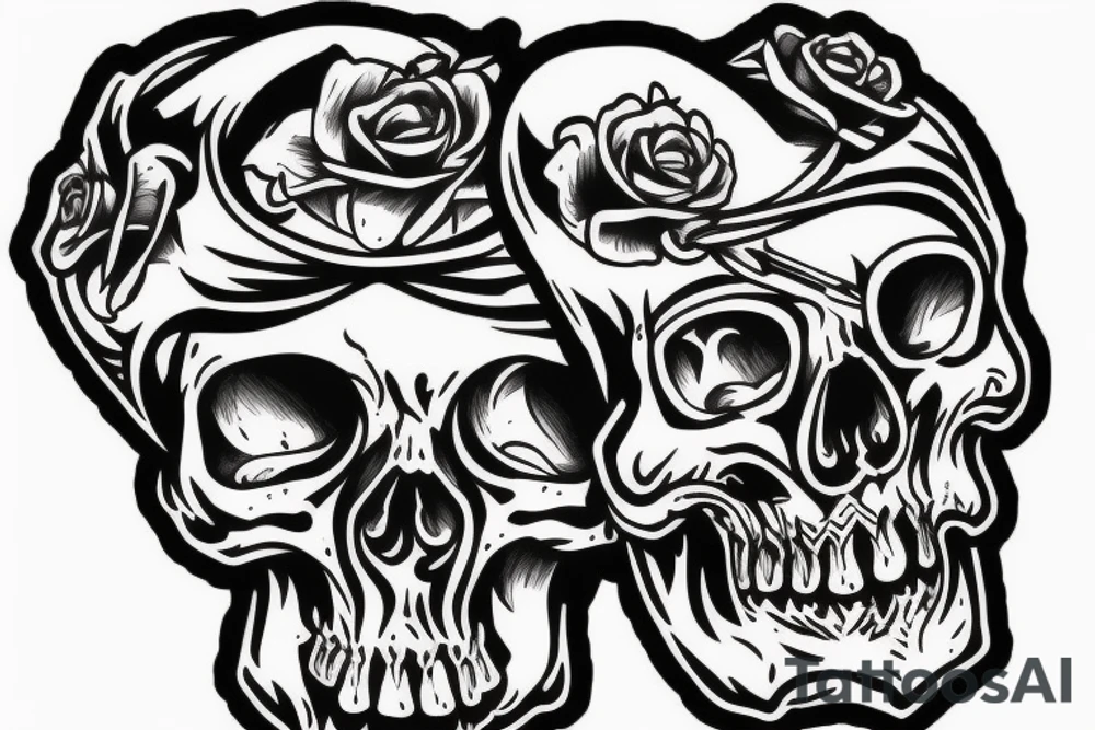 Skull pirate tattoo idea