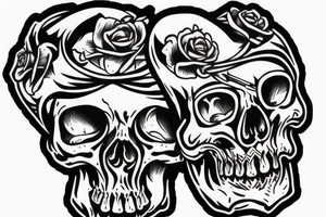 Skull pirate tattoo idea