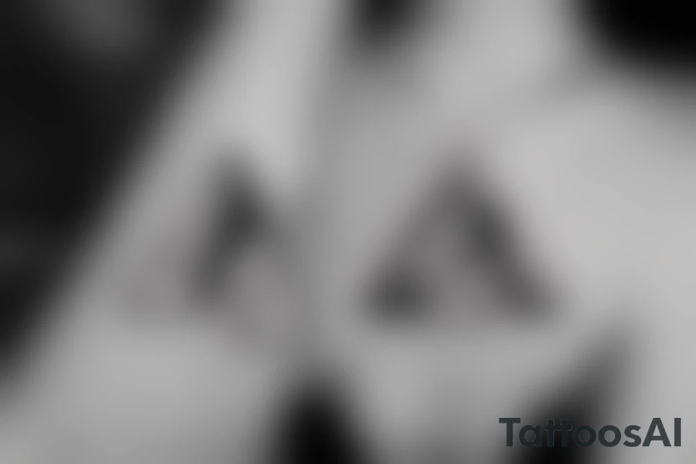 Sunrise over mountains in one triangle. Sunset over ocean in another triangle tattoo idea Sunrise over mountains in one triangle. Sunset over ocean in another triangle tattoo idea