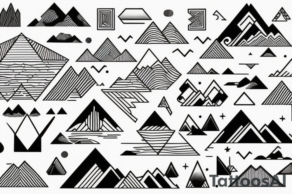 Sunrise over the mountains. Sunset over the ocean tattoo idea