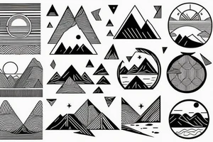 Sunrise over the mountains. Sunset over the ocean tattoo idea