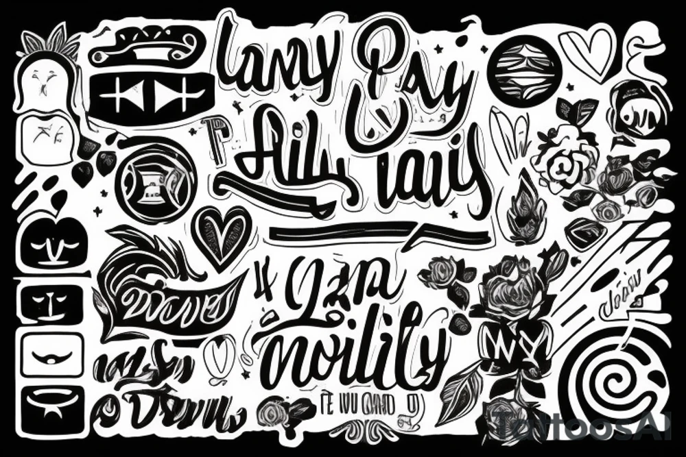 F
A
M
I
L
Y tattoo idea