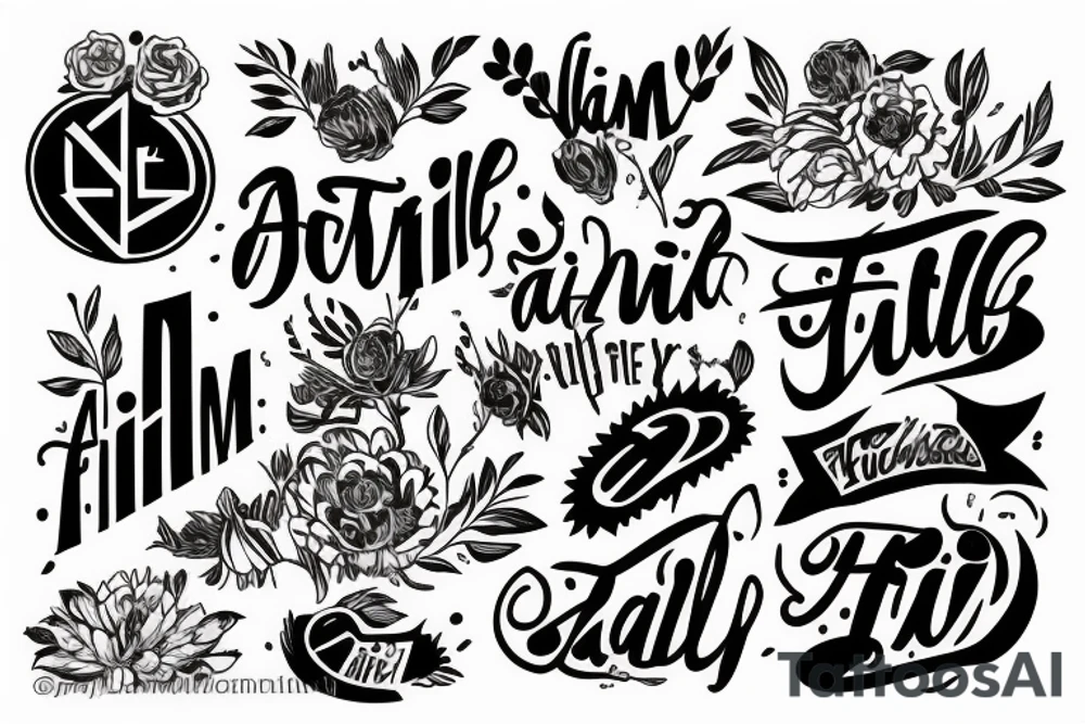 F
A
M
I
L
Y tattoo idea