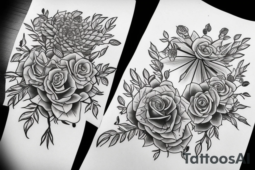 LIGHTNING
FLOWERS tattoo idea