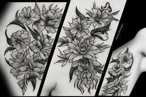 LIGHTNING
FLOWERS tattoo idea