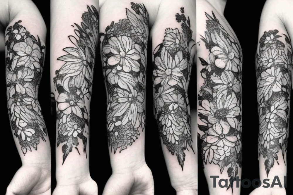 LIGHTNING
FLOWERS tattoo idea