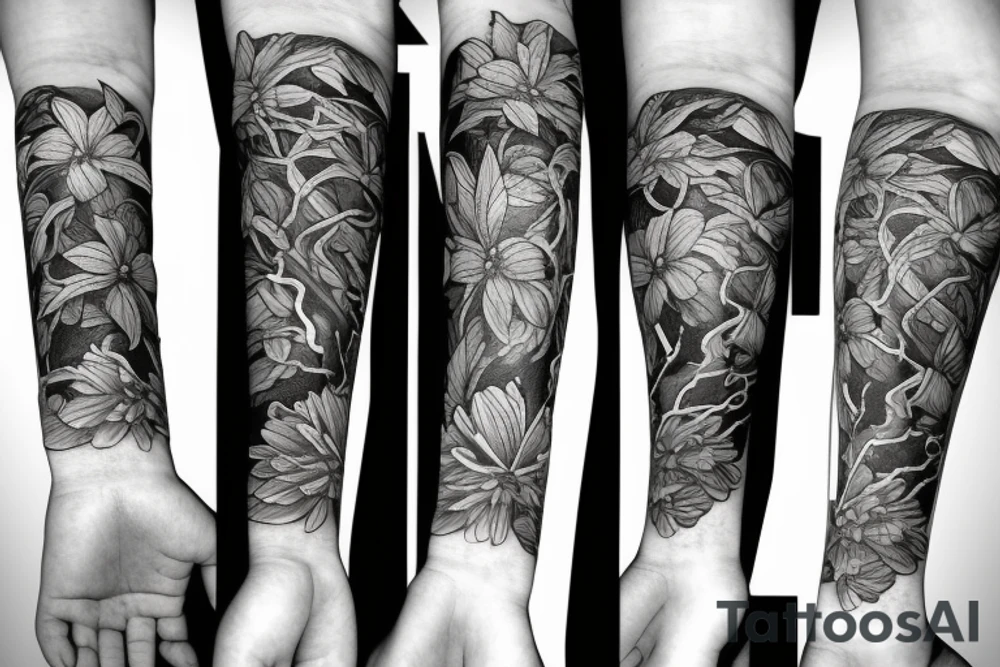 LIGHTNING
FLOWERS tattoo idea