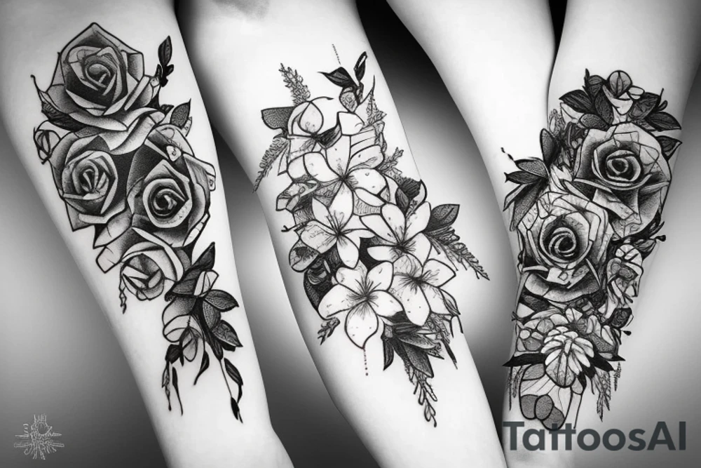LIGHTNING FLOWERS tattoo idea