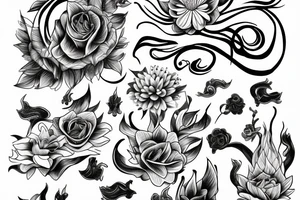 LIGHTNING FLOWERS tattoo idea