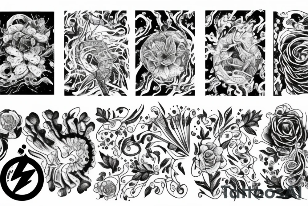 LIGHTNING FLOWERS tattoo idea