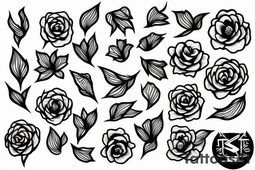 LIGHTNING FLOWERS tattoo idea