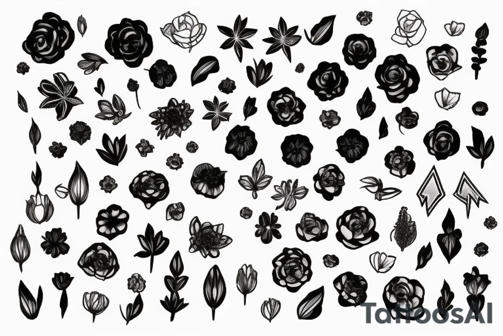 LIGHTNING FLOWERS tattoo idea