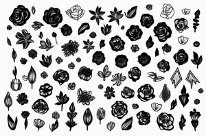 LIGHTNING FLOWERS tattoo idea