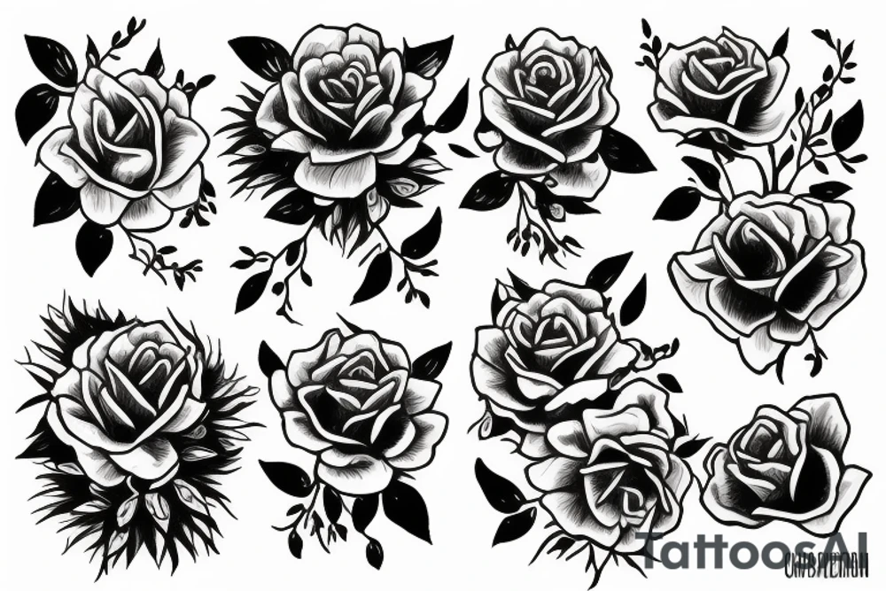 LIGHTNING FLOWERS tattoo idea