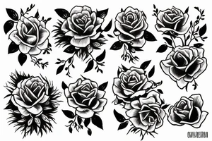 LIGHTNING FLOWERS tattoo idea