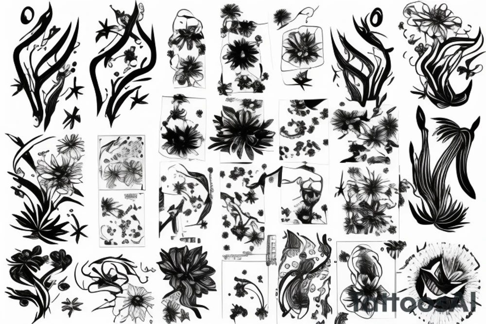 LIGHTNING FLOWERS tattoo idea