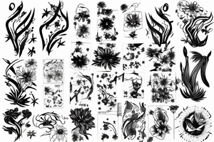 LIGHTNING FLOWERS tattoo idea