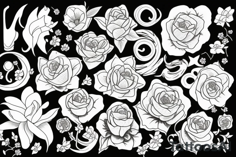 LIGHTNING FLOWERS tattoo idea