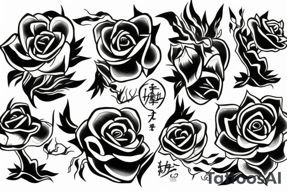 LIGHTNING FLOWERS tattoo idea
