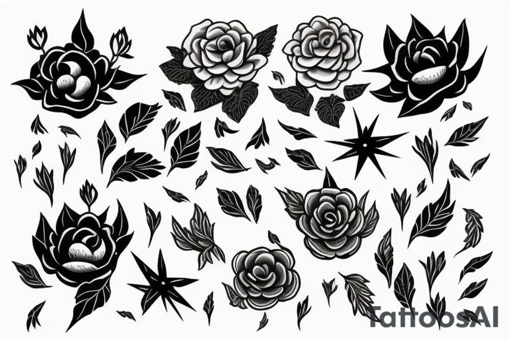 LIGHTNING FLOWERS tattoo idea