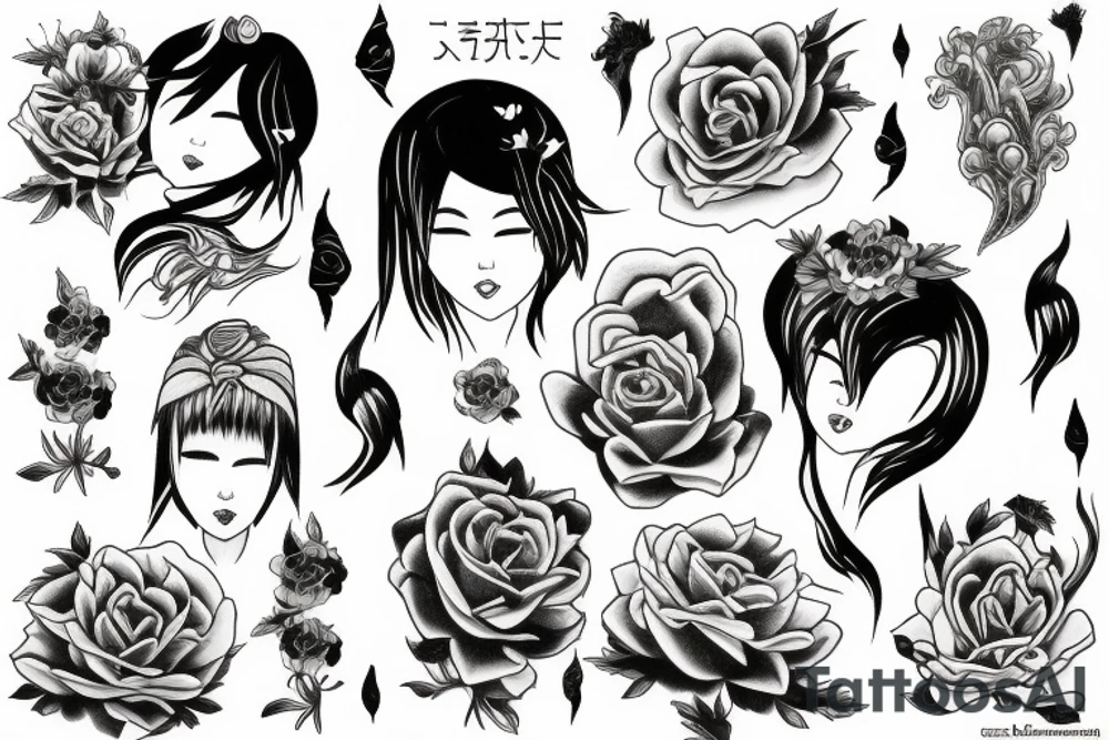 LIGHTNING FLOWERS tattoo idea