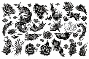 LIGHTNING FLOWERS tattoo idea