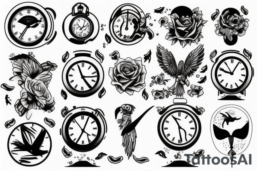 time is running out tattoo idea