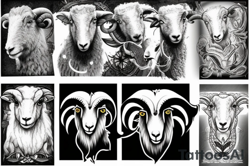Ram sheep tattoo idea