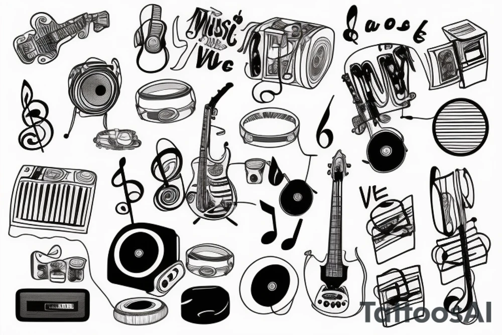 Music was my first love tattoo idea